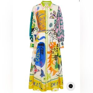 Alemais SOLEIL PATCHWORK SHIRTDRESS